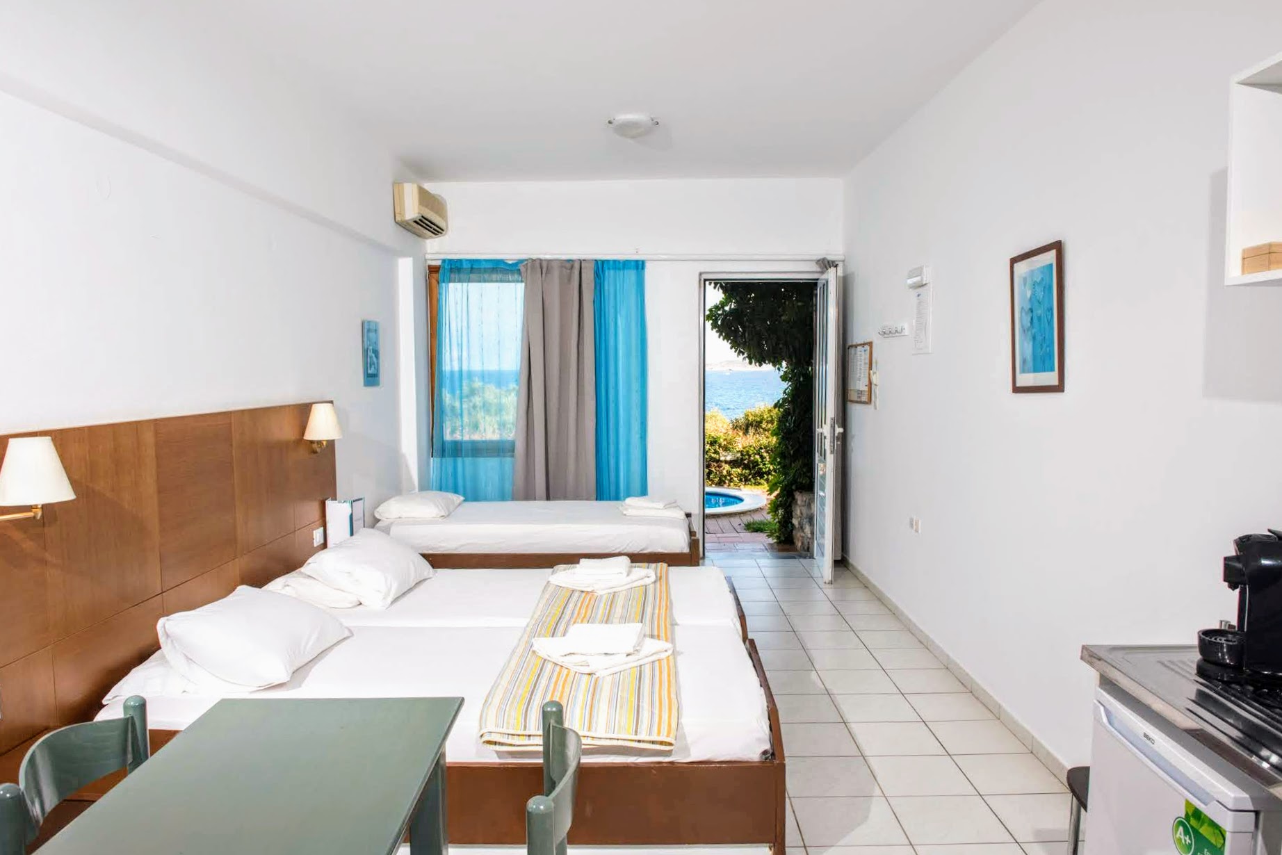 Superior Studio Sea View Ground Floor Bed 3 Mirabella Apartments Agios Nikolas Crete