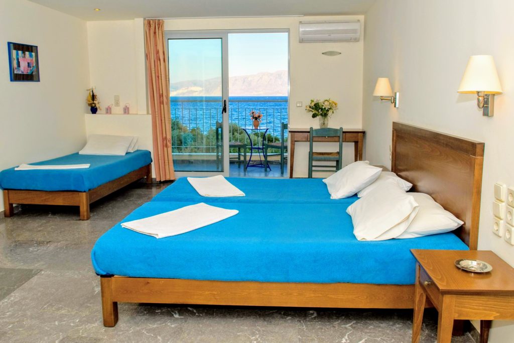 Superior Studio Sea View first floor Bed and biew 2 Mirabella Apartments Agios Nikolas Crete